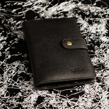 Travel Document Holder Wallets Black Mild Leather
