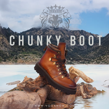 Light Weight Hiking Tan Chunky Boot