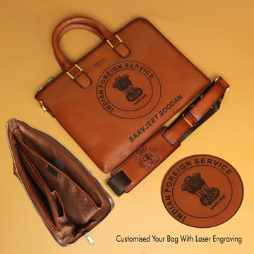 Customized National Emblem IFS Office Laptop Sleeve Messenger Bag