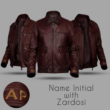 Dark Brown Leather Jacket Customized 