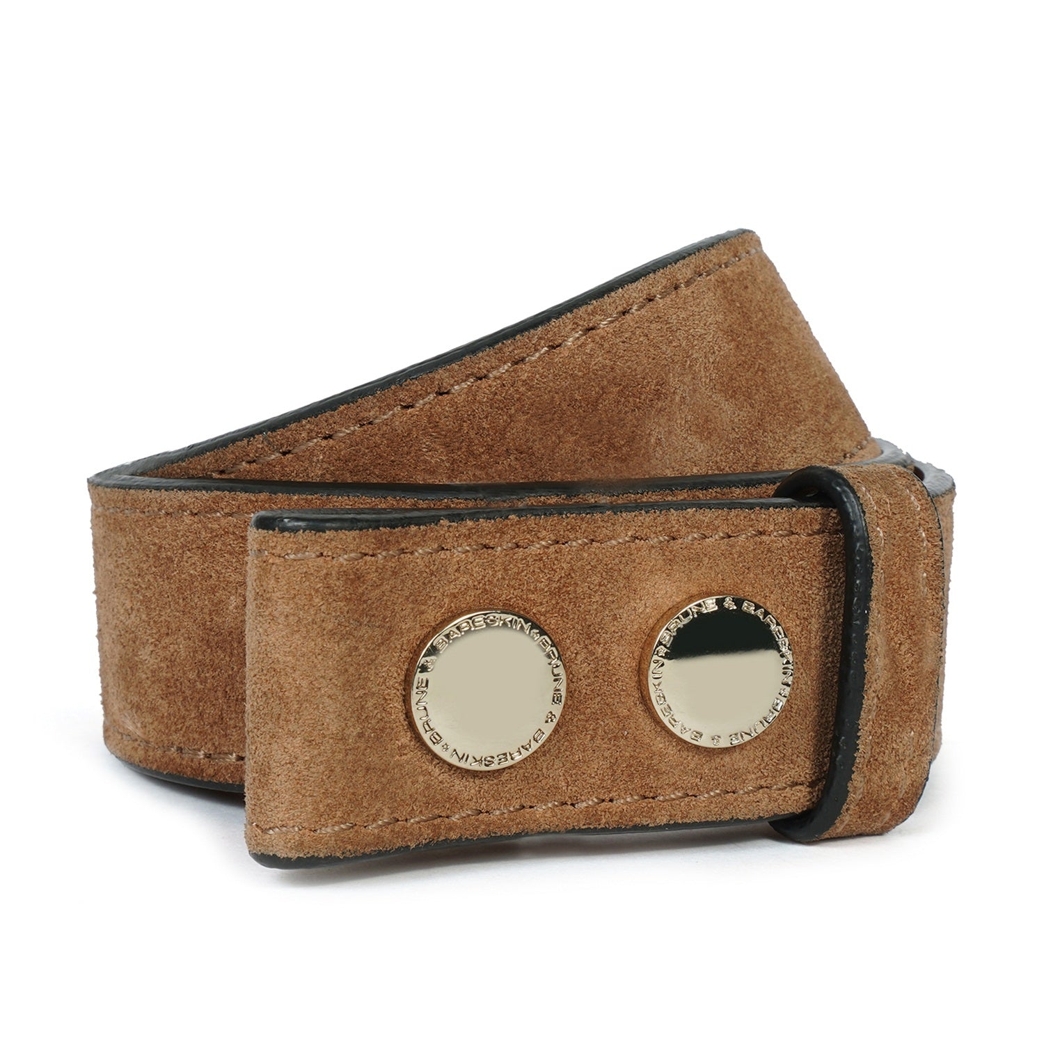 Removable Suede Leather Belt Strap in Tan Color - Main Image