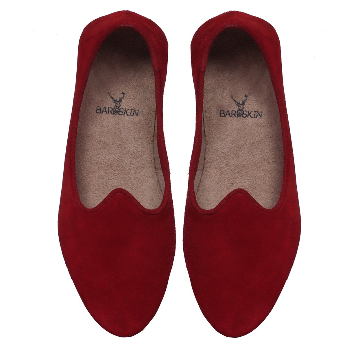 Red Suede Leather Jalsa Jutti For Men