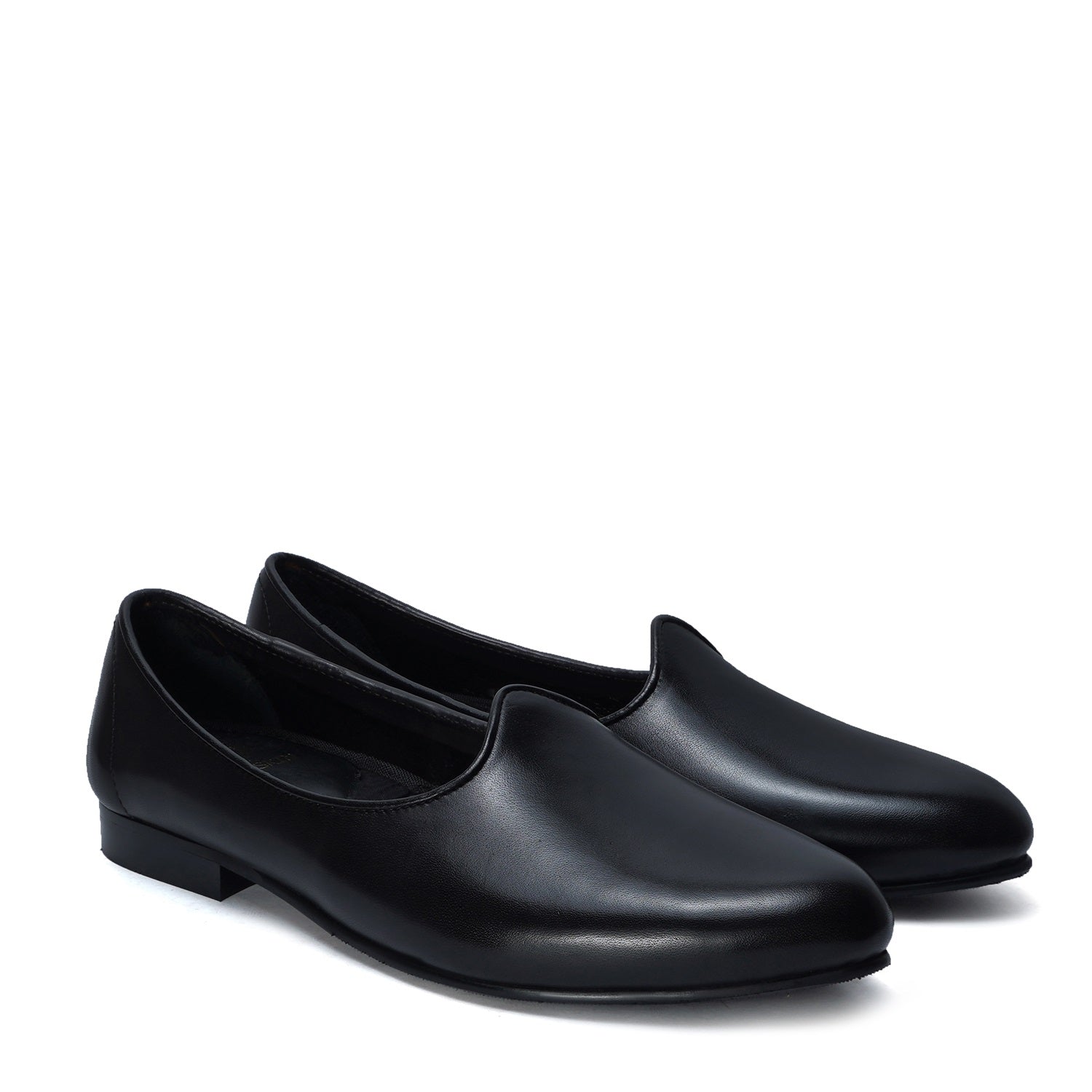 Hand-Painted Black Leather Jalsa Jutti - Main Image