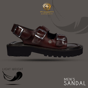 Light Weight Chunky Sole Men's Sandal in Genuine Leather