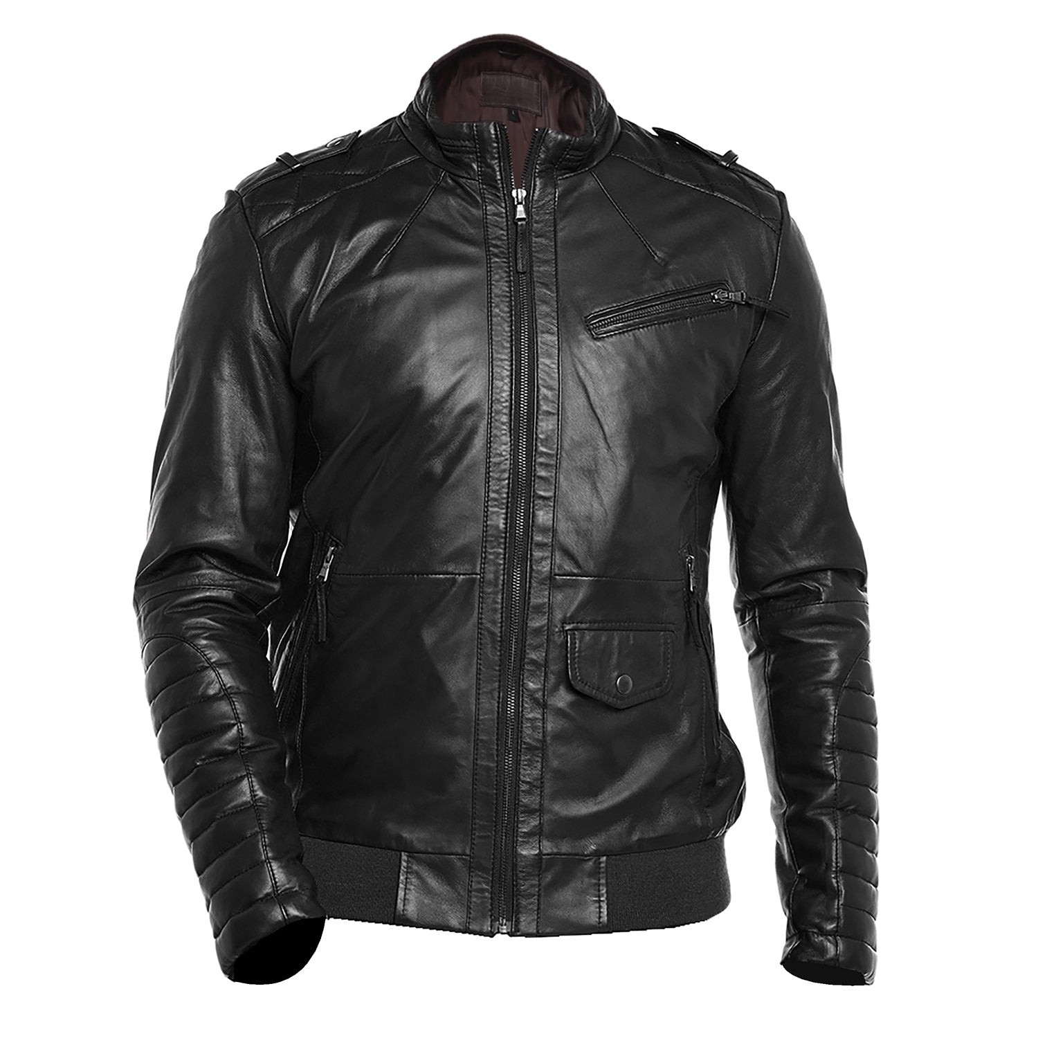 Biker Jacket Next Black Coat Slim Fit Black Leather Jacket