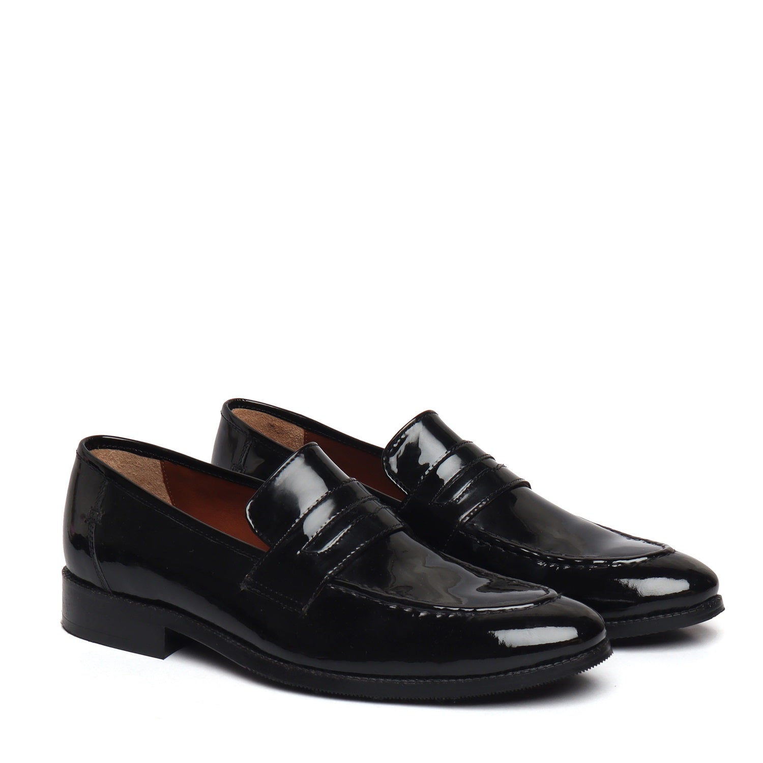 Patent Penny Loafer in Black Genuine Leather - Main Image