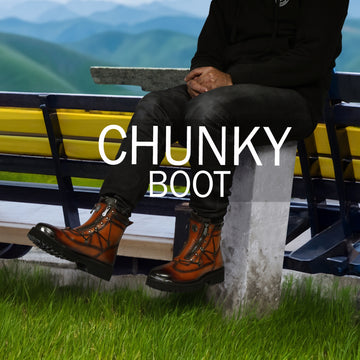 Burnished Tan Chunky Boot