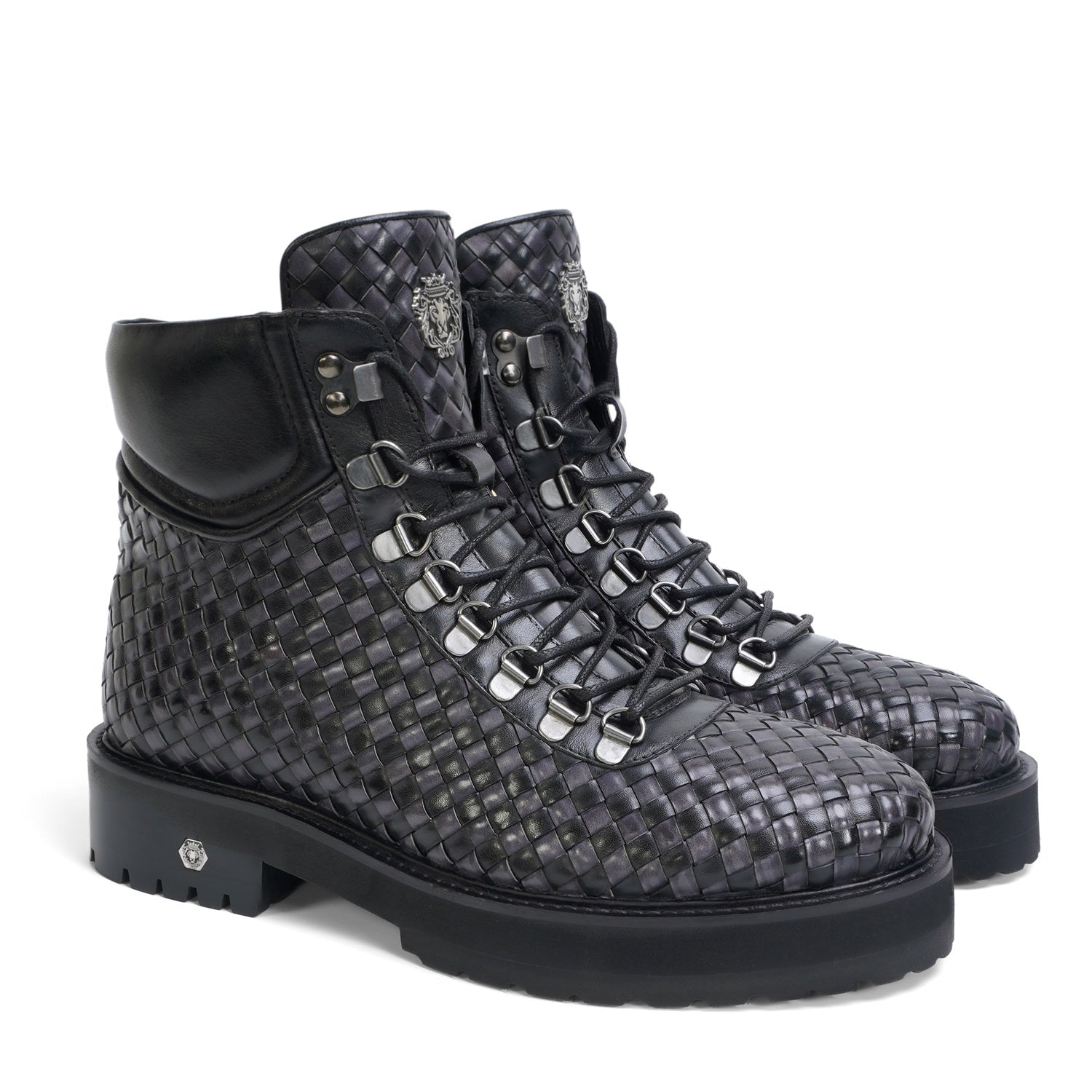 Pattern Print Great Dane Men Women Leather Boots