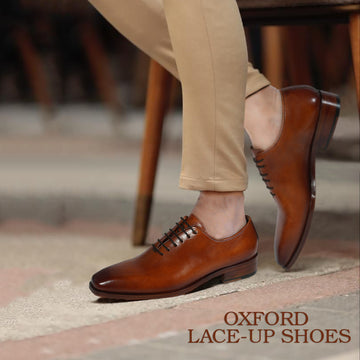 Burnished Tan Oxford Shoes