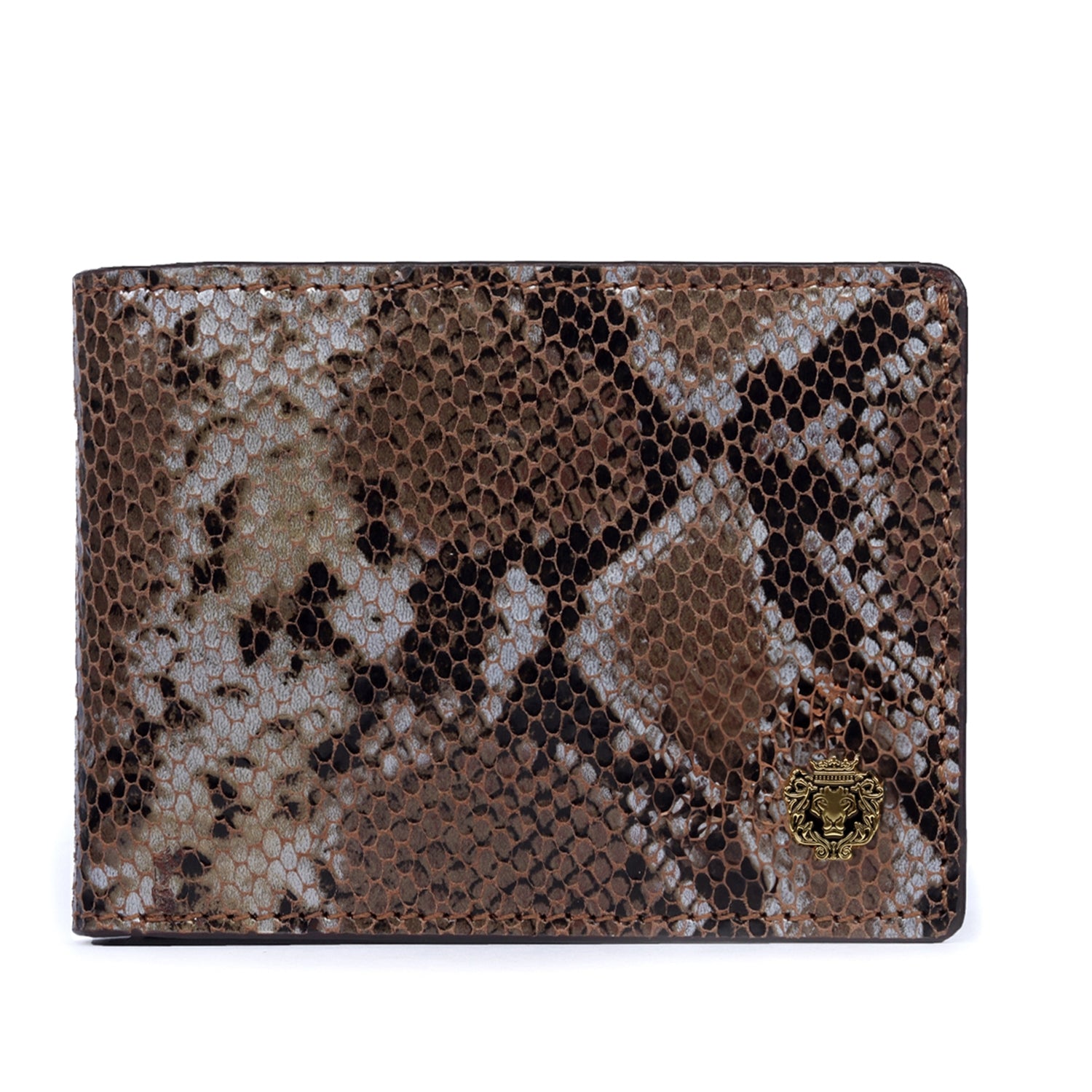 Python Snake Skin Textured Leather Bi-Fold Wallet