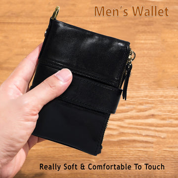 Hand Crafted Bi-Fold Black Wallet