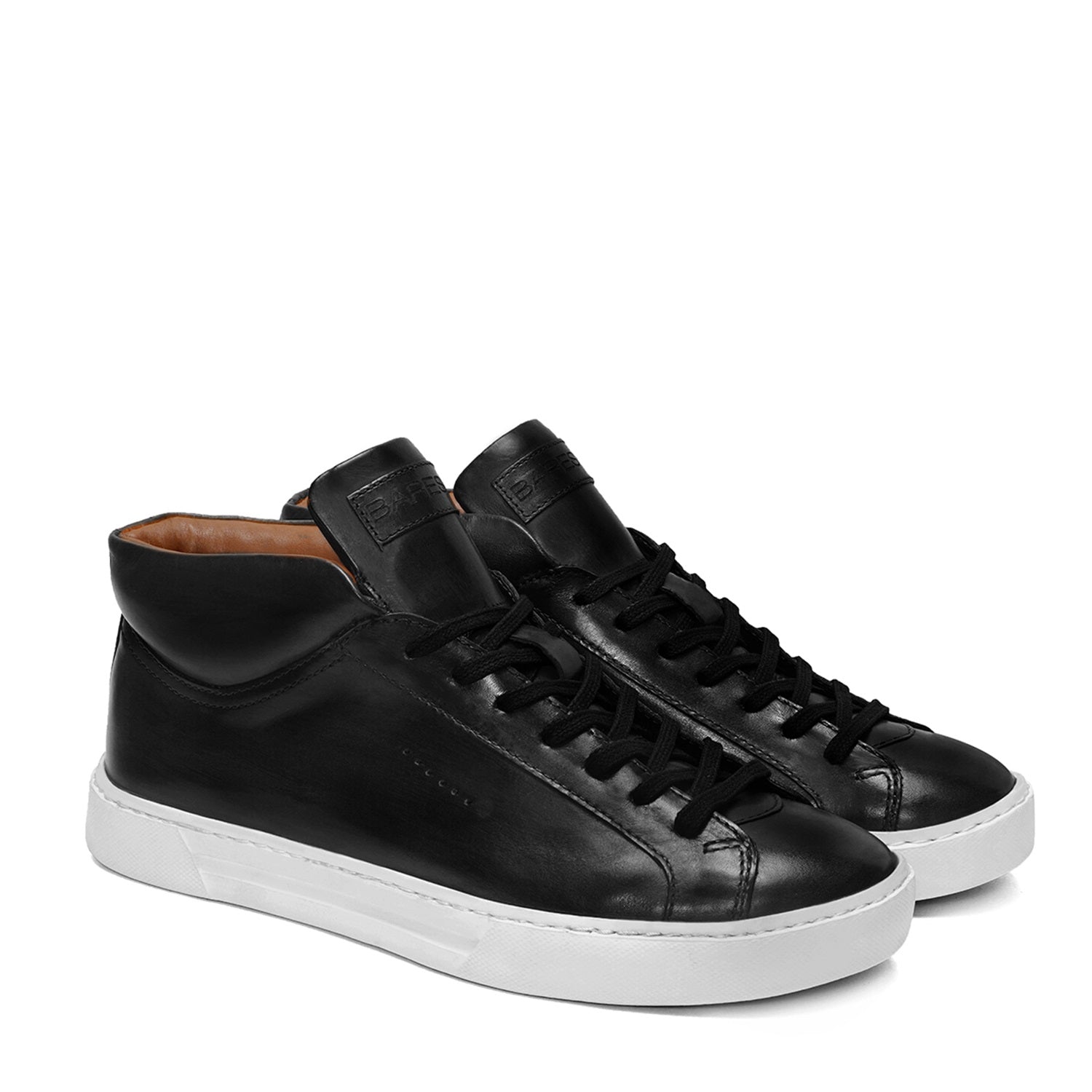 Black Mid-Top Sneaker with Lace-Up Closure1