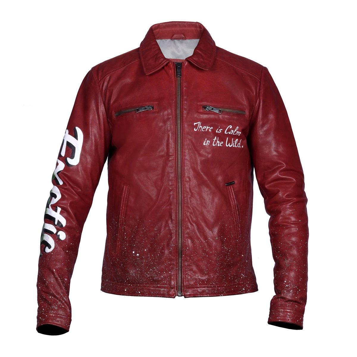 Forest Inspired Deer Horns Multi-Color Quoted Wine Hand Painted Leathe