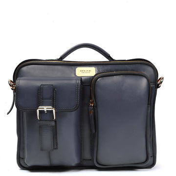 The Modern Quick Grey Office Briefcase With Extra Compartment By Brune & Bareskin