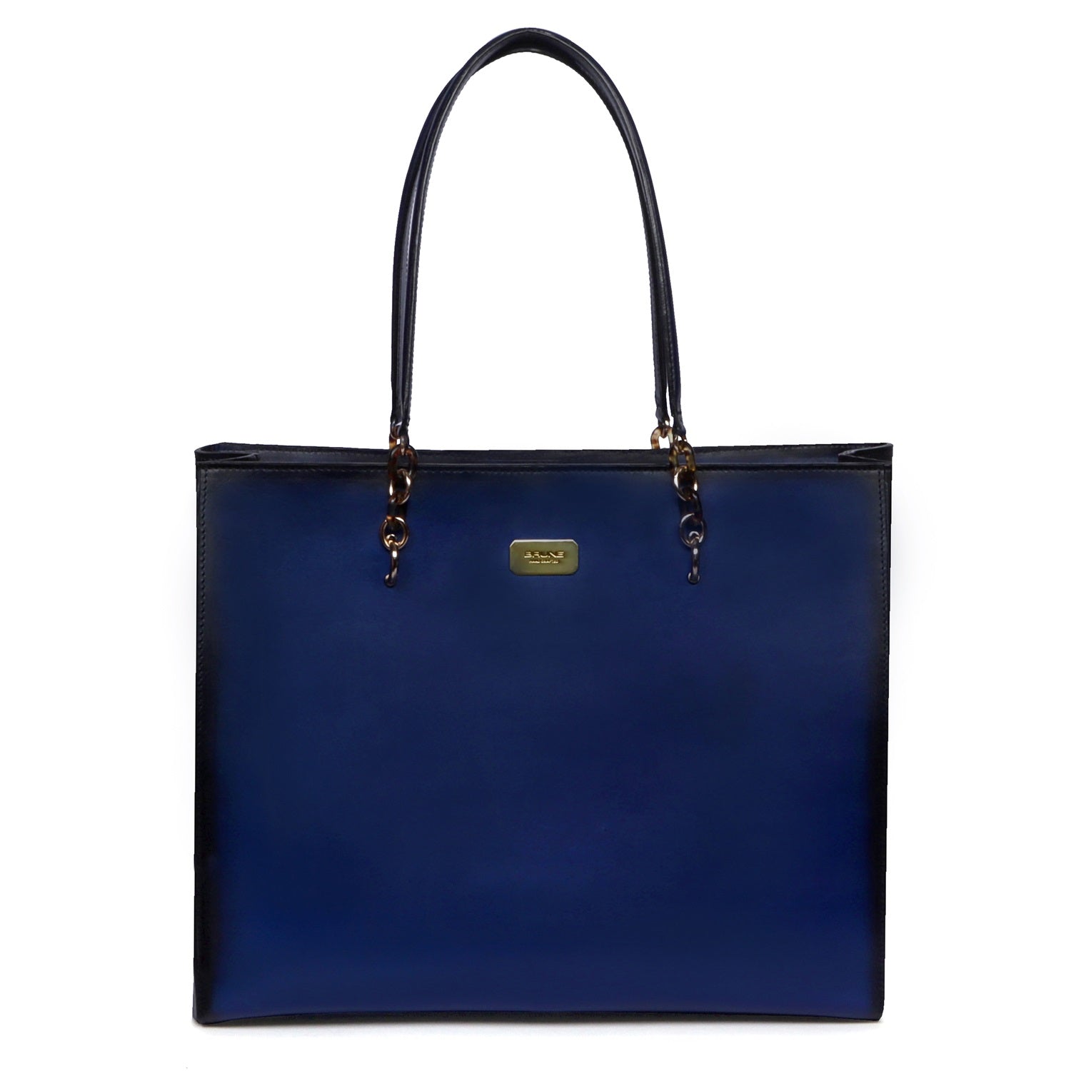 Kate Spade Speedy Bag Navy Blue Embossed Leather Zippered Tote Gold HW
