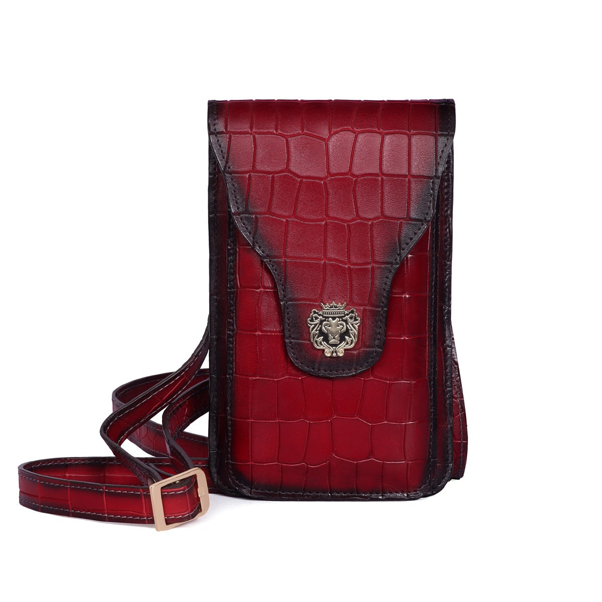 Trolley Bag Premium Quality Genuine Croco Leather Burgundy – Three Sixty  Leather