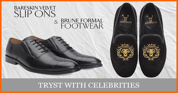 Bareskin Velvet Slip Ons & Brune Formal Footwear – Tryst with Celebrities
