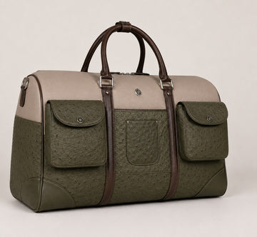 Duffle in grey beige and Olive green