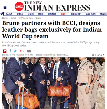 BCCI Team India World Cup 2019 Corporate Gifting Tan Leather Backpack, Shoes and Duffle Bag bulk Order (Reference Price for 1 Unit)