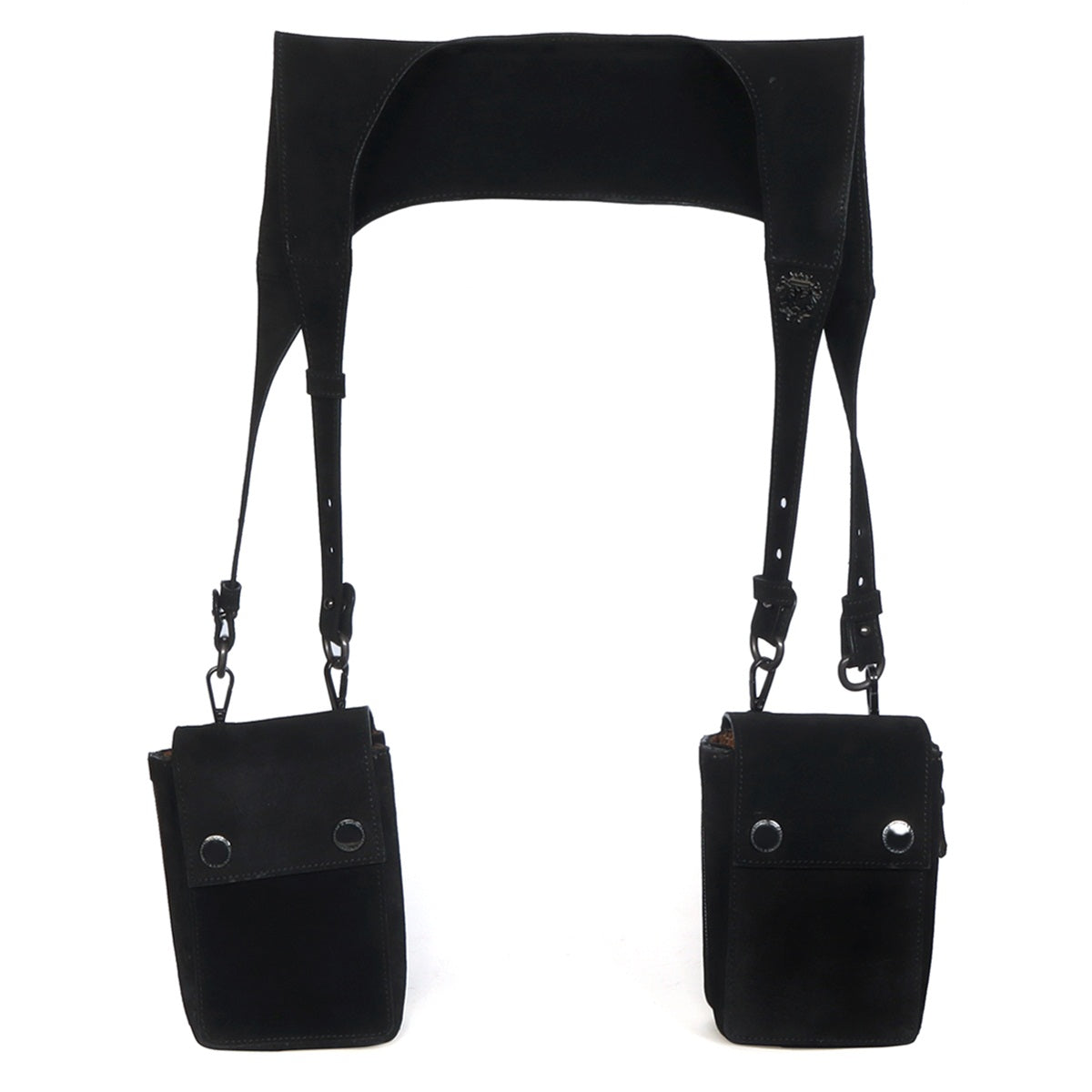 Leather Motorcycle Black Side bags