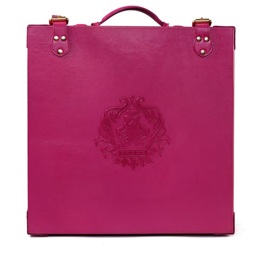 Pink Leather Handbag Case