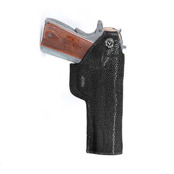 .45 Weapon Ammo cover With Bullet Holder in Sting Ray Leather(MTO)