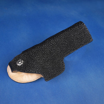 .45 Weapon Ammo cover With Bullet Holder in Sting Ray Leather(MTO)