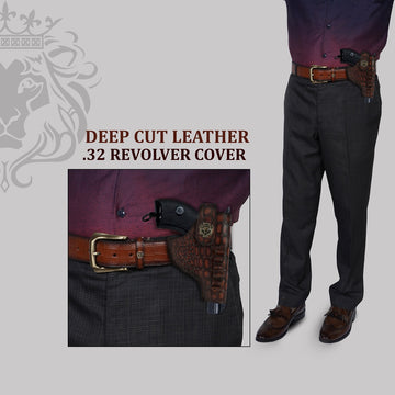 Smokey Finish .32 Cognac Revolver Cover