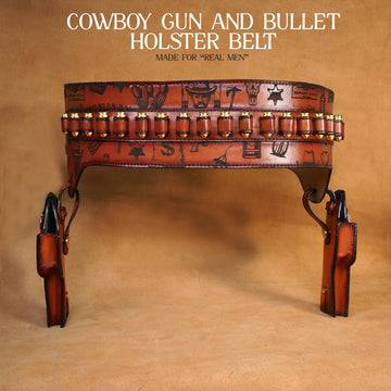 Cowboy Gun & Bullet Holster Belt