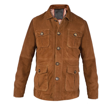 Safari Tan Goat Suede Leather Jacket