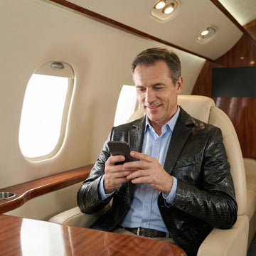 Black Croco Embossed Leather Formal Blazer