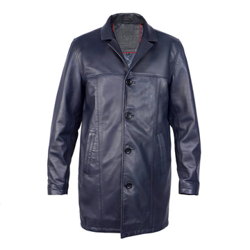 Blue Waxy Cotton Field Jacket