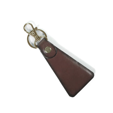 Triangular Key-chain With Belt Loop Dark Brown Leather By Brune & Bareskin