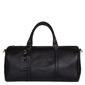 Black Textured Duffle Bag