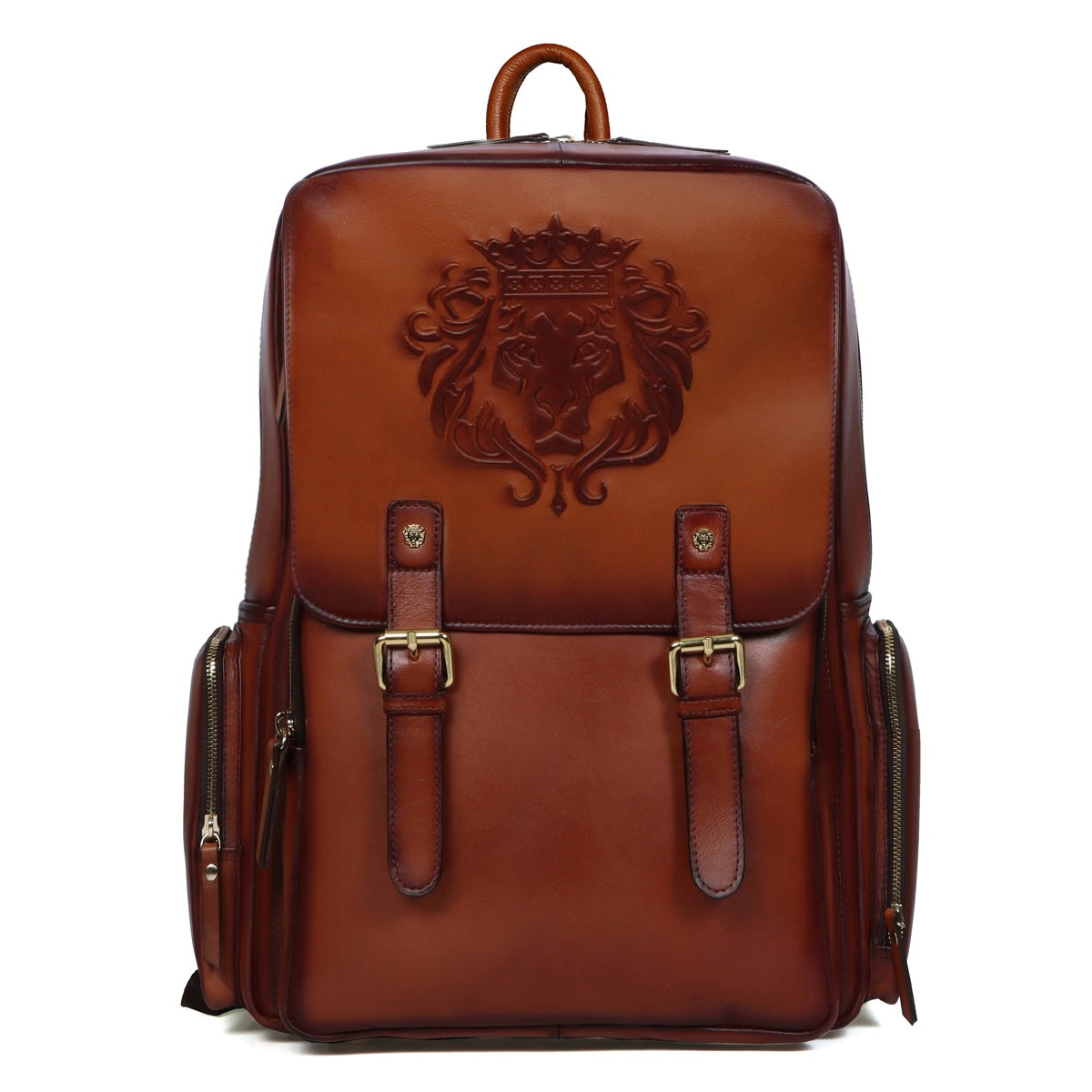 Travel Tan Leather Backpack