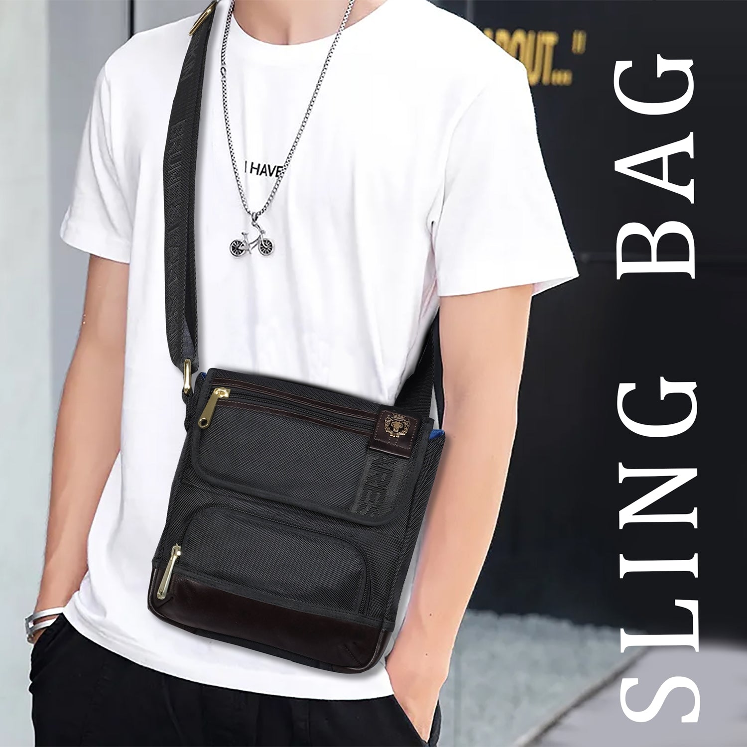 Flap leather bag | MANGO