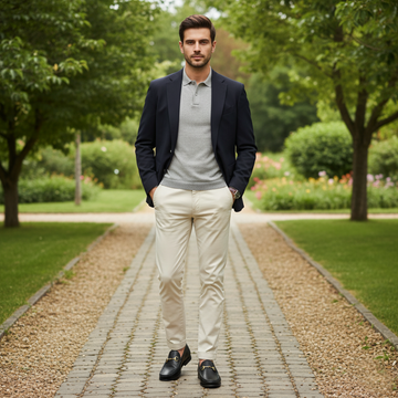 Black Textured Leather Horsebit Loafer