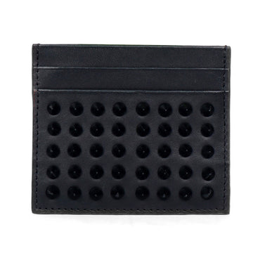 Black Leather Studded Unisex Card Holder By Brune & Bareskin