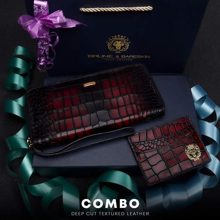 The Ultimate Wine Combo for Ladies Clutch Purse & Card Holder