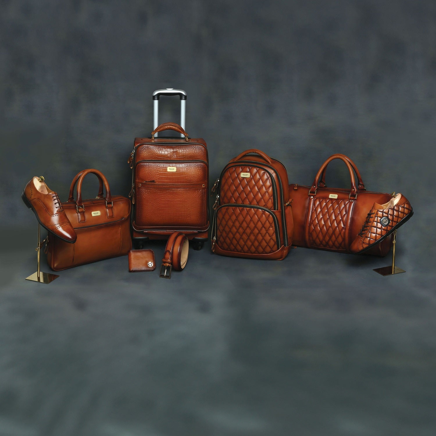 Perfect Tan Leather Business Trip Combo Pack