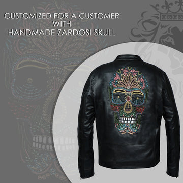 Hand Zardosi Service on Genuine Leather Jackets