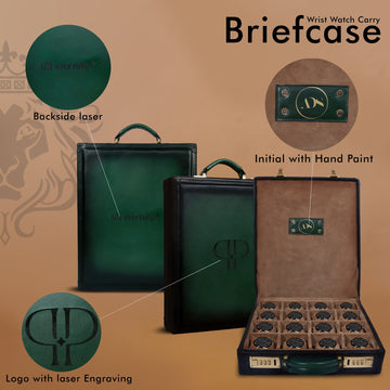 Personalized Green Watch Carry Case