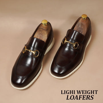 Light Weight Loafer with Customized Horse-bit Buckle