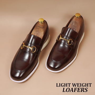 Dark Brown Light Weight Horse-Bit Loafers