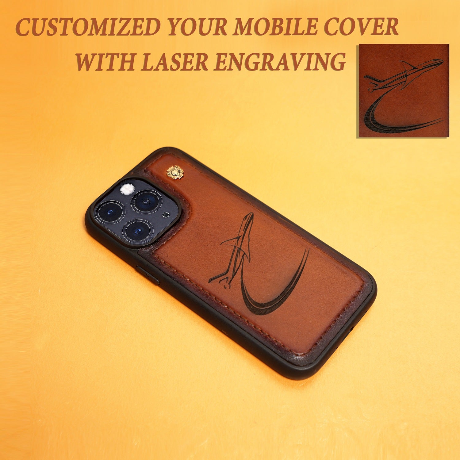 Custom Laser Engraved Airline Logo Mobile Cover
