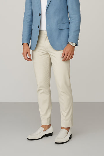 Customized White Textured Leather Loafer