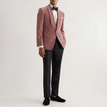 Custom Signature Lion Black Velvet Zardosi Beads Slip-On Shoes