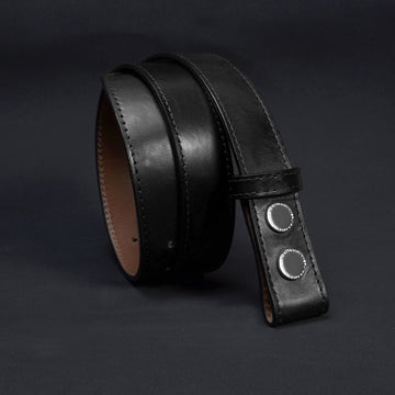 Detachable Belt Strap in Genuine Black Leather