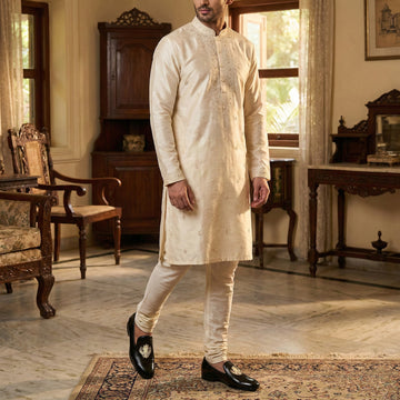 Ethnic Crest Zardosi Slip-On in Black Leather Shoe