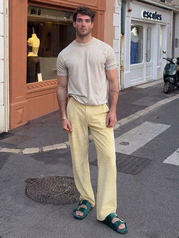 Adjustable Velvet Buckle Slide-in Slipper in Green